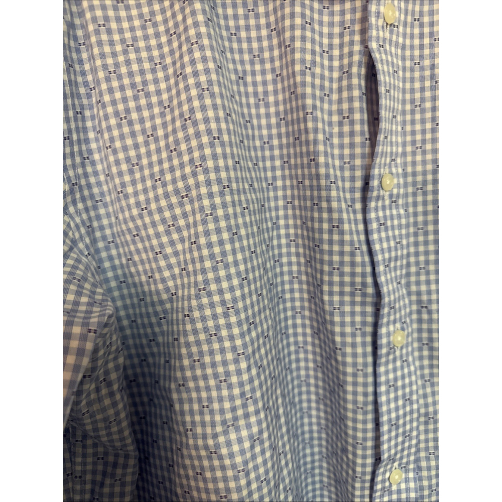 JOS. A. BANKS Dress Shirt Blue Stripe Long Sleeve Size 17-35 Tailored Fit - Picture 3 of 5